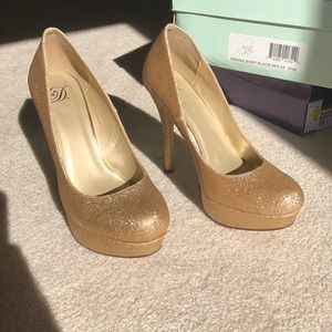 Sparkly Gold Heels